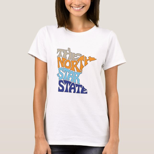 Minnesota Nickname Word Art T-Shirt (Front)