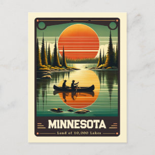 Minnesota Patriotic Spirit Vintage Postcard