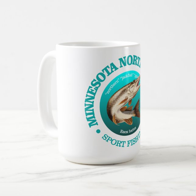 Minnesota Pike Fishing Coffee Mug (Front Left)