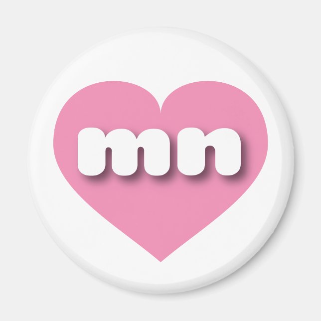 Minnesota pink heart - I love mn Magnet (Front)