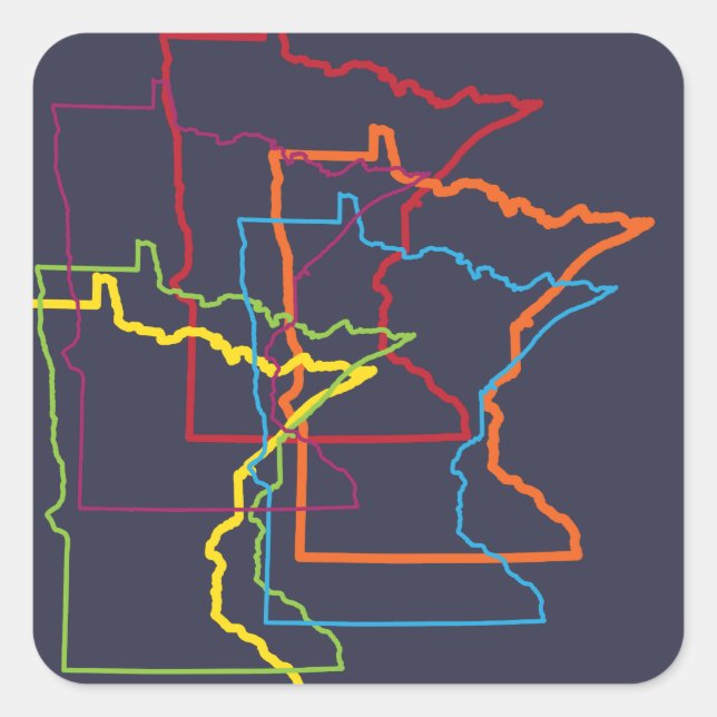 minnesota pride blur square sticker (Front)