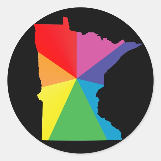 minnesota pride. classic round sticker (Front)
