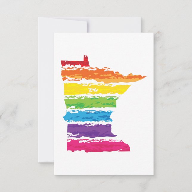 minnesota rainbow strokes invitation (Front)