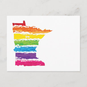 minnesota rainbow strokes postcard