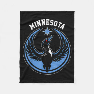 Minnesota Rebel Loon New Mn Artwork Fleece Blanket