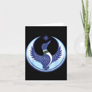 Minnesota rebel loon new mn state flag card