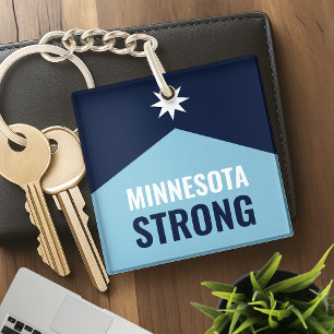 Minnesota Rebel New State Flag Keychain