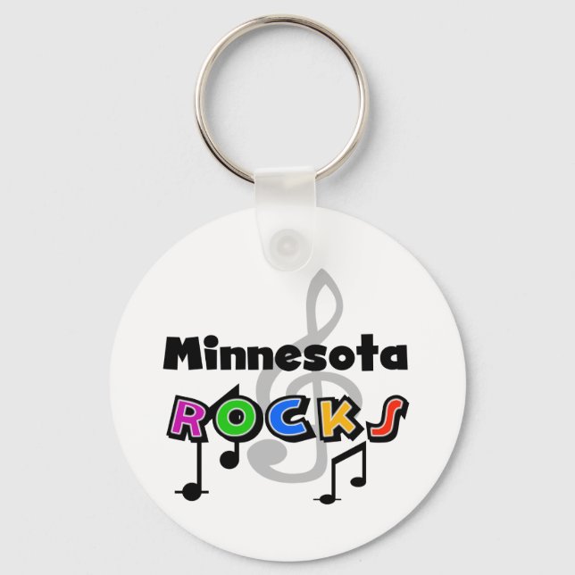 Minnesota Rocks Keychain (Front)