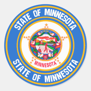 Minnesota Round Emblem Classic Round Sticker