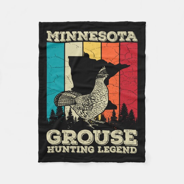 Minnesota Ruffed Grouse Quote For A Ruffed Grouse  Fleece Blanket (Front)