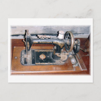 Minnesota sewing machine postcard