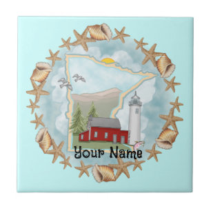 Minnesota Shells Lighthouse Tile