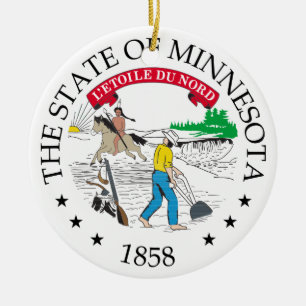 Minnesota sign ceramic ornament