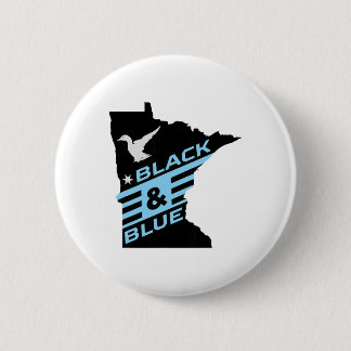 Minnesota Soccer Loon Black And Blue  2 Inch Round Button