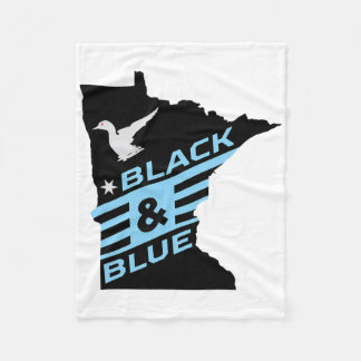 Minnesota Soccer Loon Black And Blue Fleece Blanket