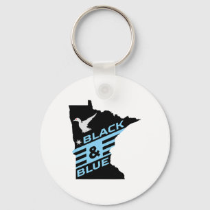 Minnesota Soccer Loon Black And Blue Keychain