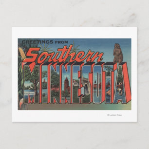 Minnesota (Southern) - Large Letter Scenes Postcard