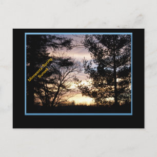 Minnesota Spring Sunset Postcard