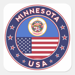 Minnesota square sticker