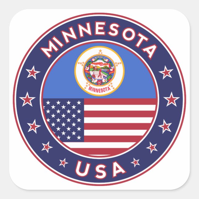 Minnesota Square Sticker (Front)