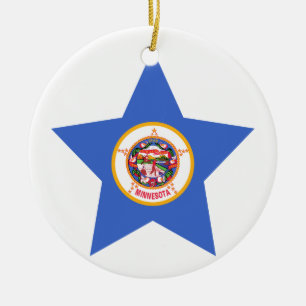 Minnesota Star Ceramic Ornament