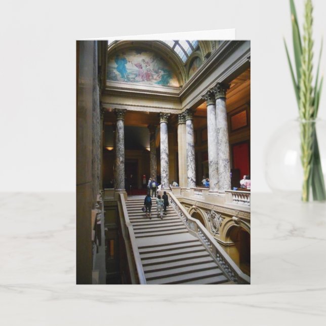 "Minnesota State Capitol Staircase" Get Well Card (Front)