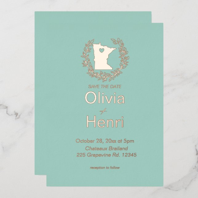 Minnesota State Destination Wedding    (Front/Back)