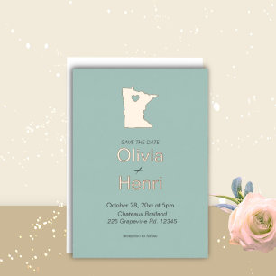 Minnesota State Destination Wedding Save the Date