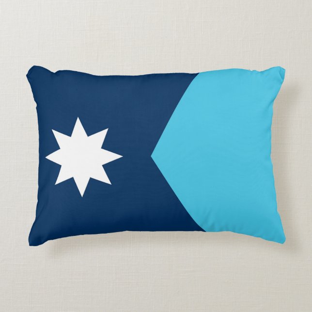 Minnesota State Flag Accent Pillow (Front)