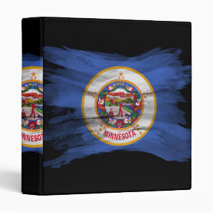 Minnesota state flag brush stroke, Minnesota flag Binder