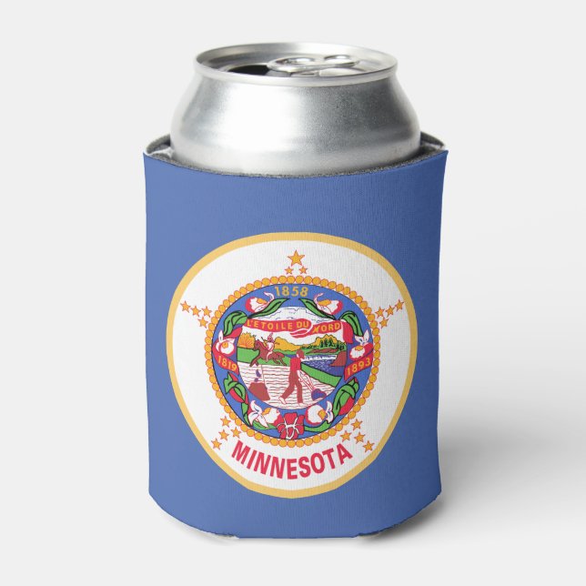 Minnesota State Flag Can Cooler (Can Front)