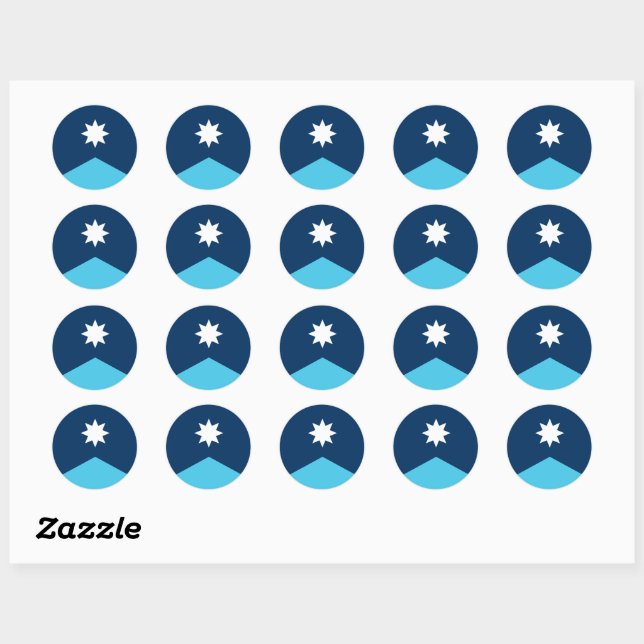 Minnesota State Flag Classic Round Sticker (Sheet)