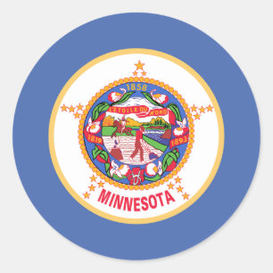 Minnesota State Flag Classic Round Sticker