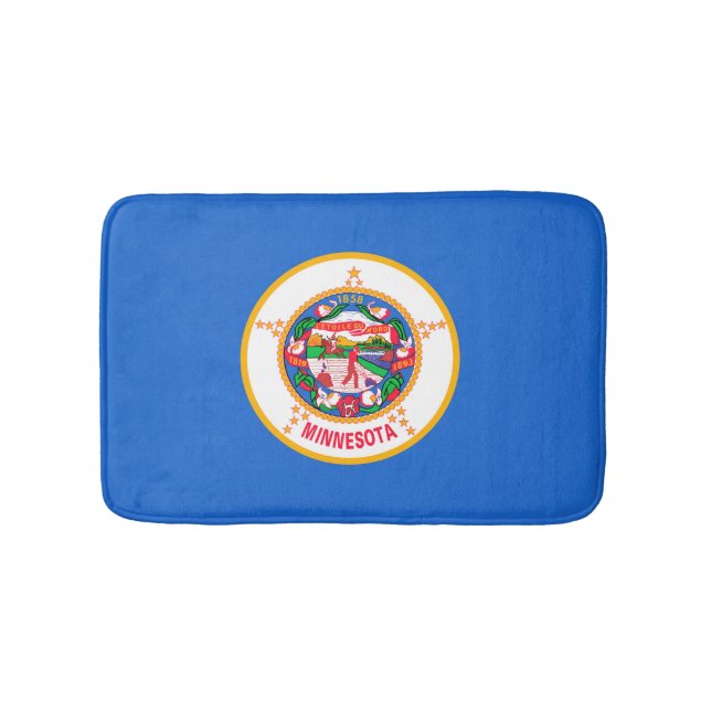 Minnesota State Flag Design Bath Mat (Front)