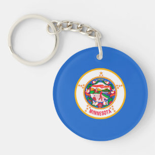 Minnesota State Flag Design Keychain
