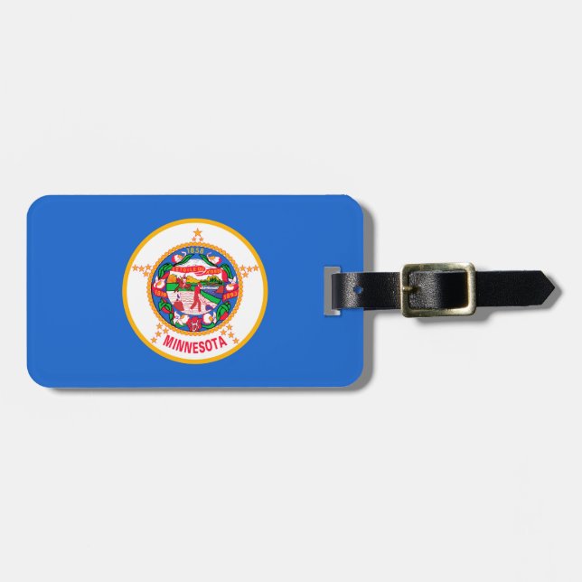 Minnesota State Flag Design Luggage Tag (Front Horizontal)