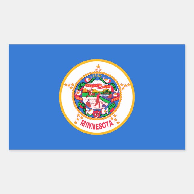 Minnesota State Flag Design Sticker (Front)