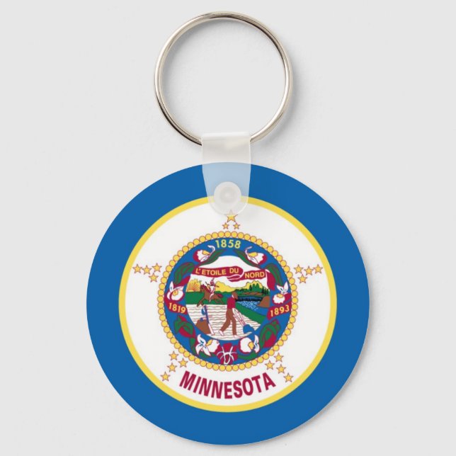 Minnesota State Flag Keychain (Front)
