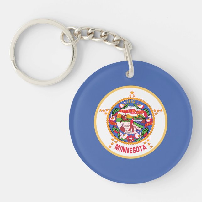 Minnesota State Flag Keychain (Front)