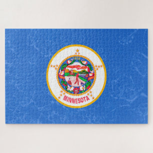 Minnesota State Flag Pop Art Jigsaw Puzzle
