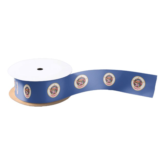 Minnesota State Flag Satin Ribbon (Spool)