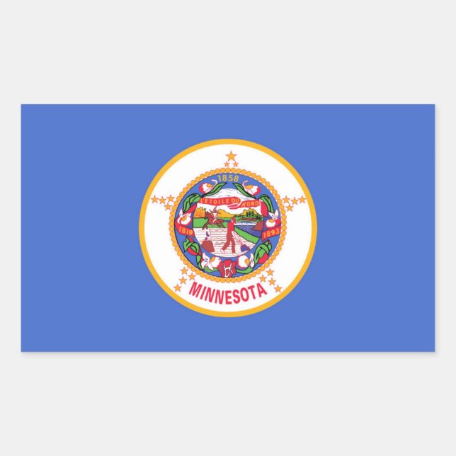 Minnesota State flag Sticker (Front)