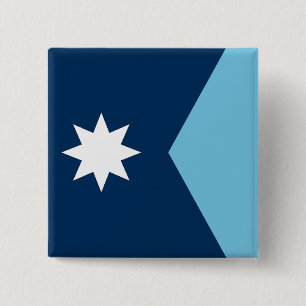 Minnesota State Flag USA 2 Inch Square Button