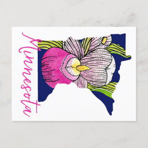 Minnesota State Flower Postcard