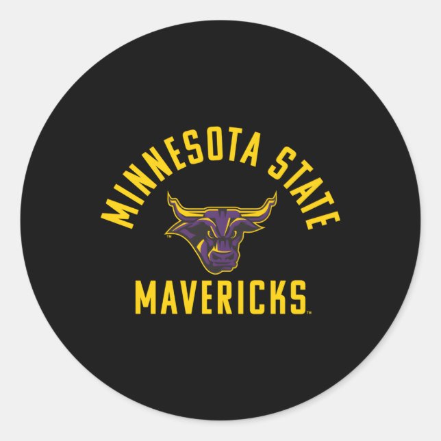 Minnesota State Kato Mavericks Large Classic Round Sticker (Front)