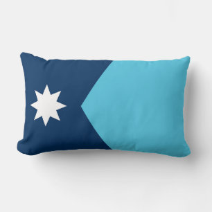 Minnesota state new flag symbol USA America Lumbar Pillow