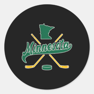 Minnesota State Of Hockey Classic Round Sticker