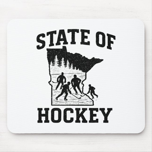 Minnesota - State Of Hockey  Mouse Pad (Front)