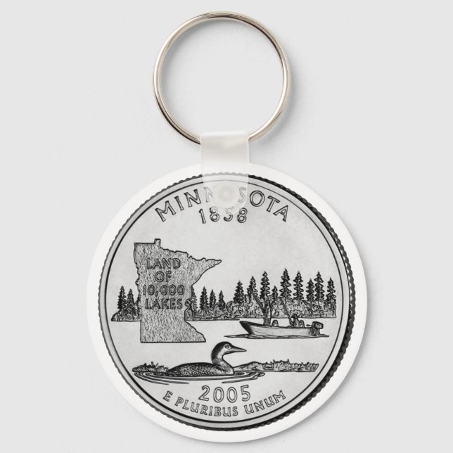 Minnesota State Quarter Keychain (Front)