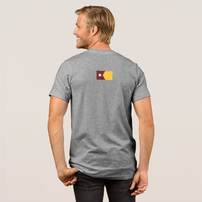 Minnesota State Seal in Gophers Colours Tri-Blend Shirt (Back Full)